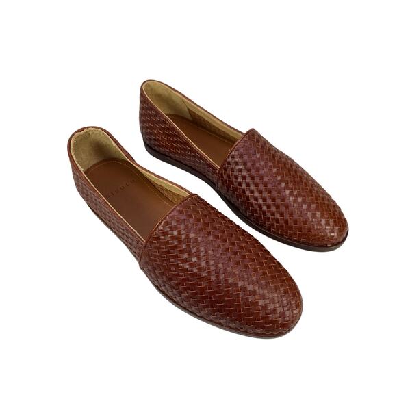 Nisolo Alejandro Woven Loafer Mens 11.5 Brandy Brown Leather Slip‎ on Moccasin main image 6